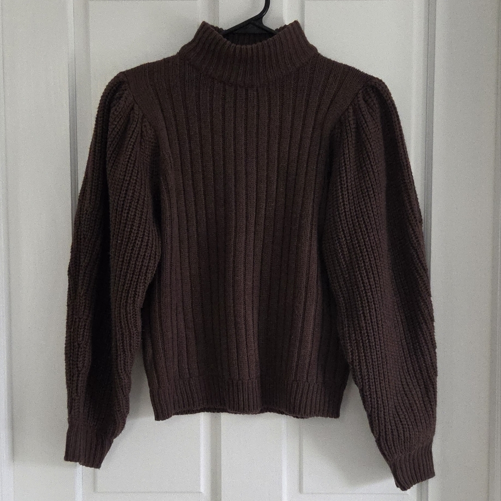 QED London Brown Turtleneck Sweater
